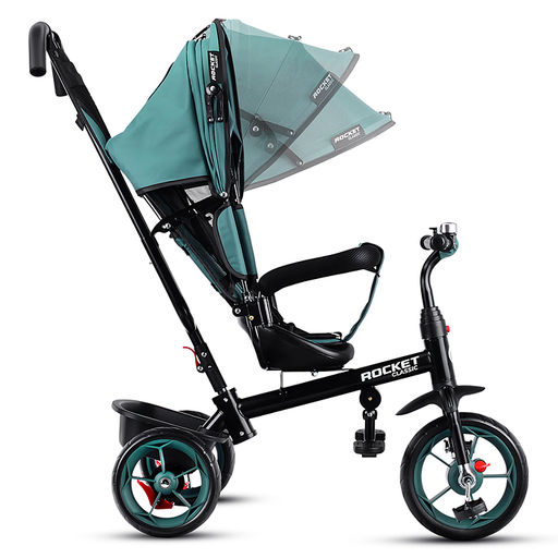 Велосипед трехколесный Rocket 136-GN, колеса EVA 10"/8", цвет зеленый