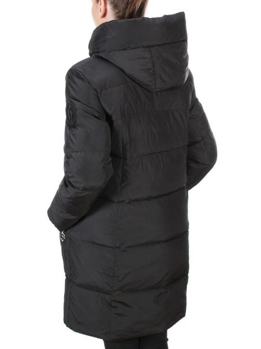 8966 BLACK Пальто зимнее женское CLOUD LAG CAT (200 гр. холлофайбер)
