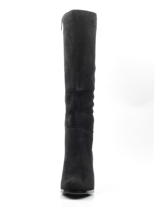 02-K82-B1 BLACK Сапоги зимние женские (натуральная замша, натуральный мех (евромех)) - Фабричный китай фото 9