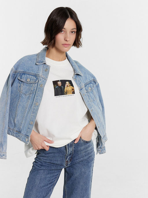 Футболка женская молочная с цитатой из фильма Ирония судьбы, или с легким паром! - Mark formelle фото 7