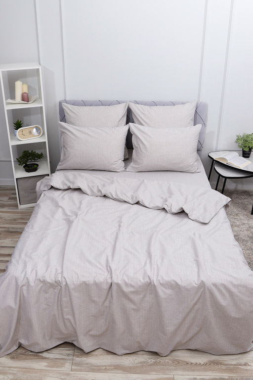 Простыня на резинке поплин Темная ночь 2-компаньон