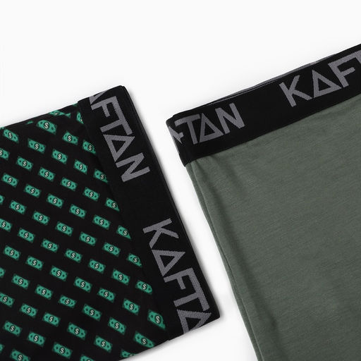 Набор трусов KAFTAN Be Rich=2 штуки, чёрный/хаки, размер 56