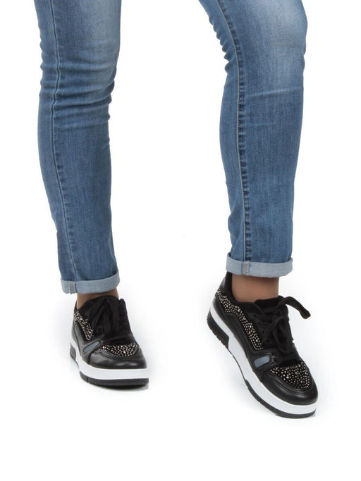 05-6233-1 BLACK Кроссовки женские (искусственные материалы) - No name фото 3