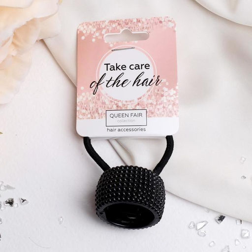 Цена за 2 шт. Резинка для волос «Модная штучка», точки, чёрные