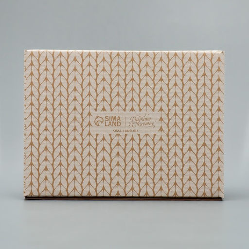 Цена за 2 шт. Коробка новогодняя складная «С Новым годом!», бурый