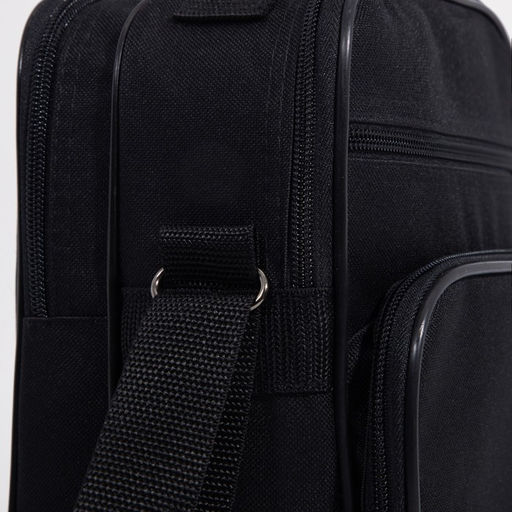 Сумка мужская Luris, 2 отдела на молнии, 2 наружных кармана, чёрная