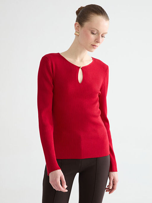 Bisiklet Yaka Kad?n Triko Kazak