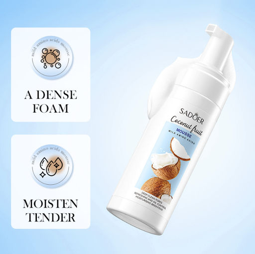 SADOER Мусс-пенка для умывания с кокосовым молочком, 150мл.  фото 5