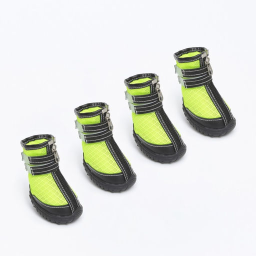 Ботинки высокие для больших собак, набор 4 шт, размер S (подошва 8х 5,7см), чёрно-салатовые 977641 - Simaland фото 8