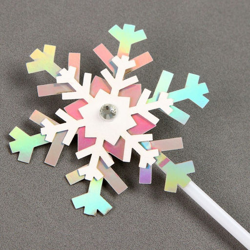 Набор для украшения торта Снежинки, разноцветный, 3 шт. - Страна карнавалия фото 2