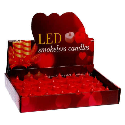 Цена за 24 шт. Свеча светодиодная Сердечко - Simaland фото 6