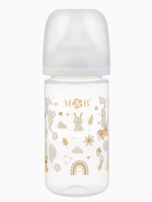 Бутылочка для кормления M&B, ШГ Ø50 мм, +3мес., 260 мл.