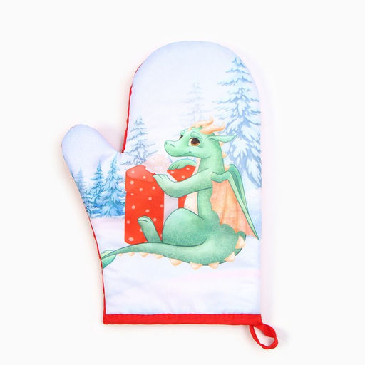 Набор подарочный Доляна Подарок : варежка-прихватка, лопатка силикон  фото 3