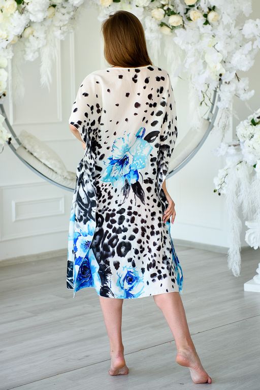 Туника женская из шелка Ариша васильковый - Амадэль фото 8