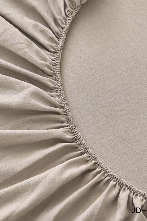 Комплект постельных принадлежностей, простыня на резинке Борт 25 + 2 наволочки 50*70 серый