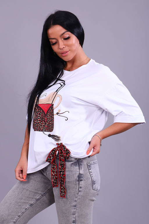 Футболка Натали 24884 оверсайз из кулирки пенье с лайкрой фото 7