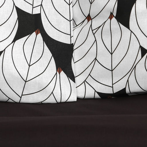 Постельное бельё Этель 1.5 сп Black leaves 143х215 см, 150х214 см, 70х70 см 2 шт, поплин, 125 г/м2  фото 2