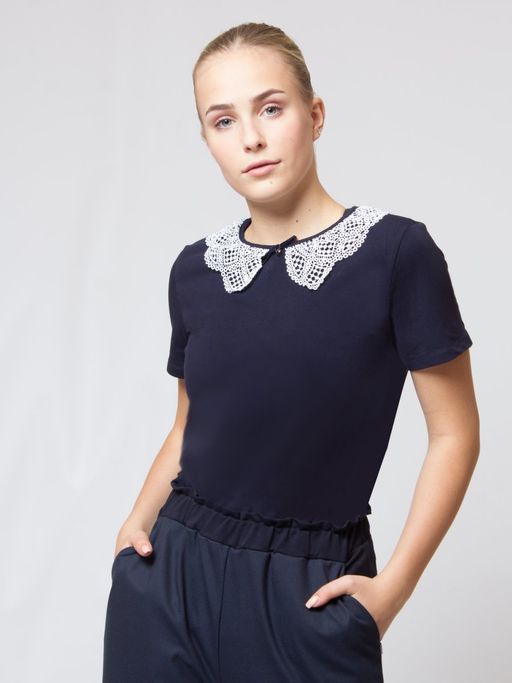 Блузка темно-синий 181230510б - Nota bene фото 15