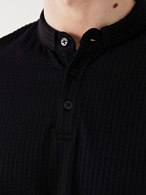 Hakim Yaka K?sa Kollu Erkek Dokulu Ti??rt