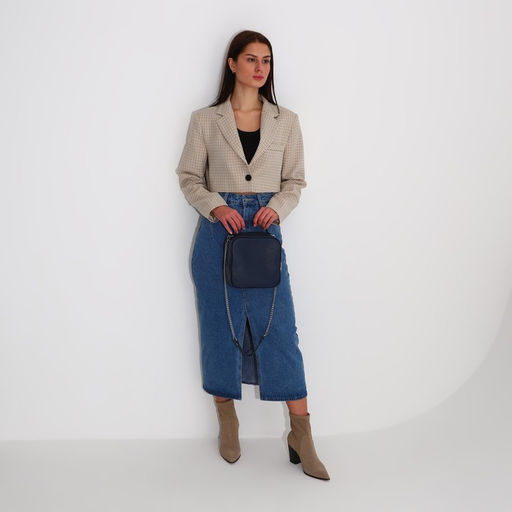 Сумка женская TEXTURA, саквояж, маленький размер, цвет синий  фото 8