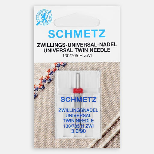 Игла для бытовых швейных машин, двойная, универсальная, №90/3
