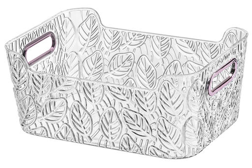 Органайзер для хранения 25*17,5*10,7 см с металлическими ручками, прозрачный пластик - Elan gallery фото 3