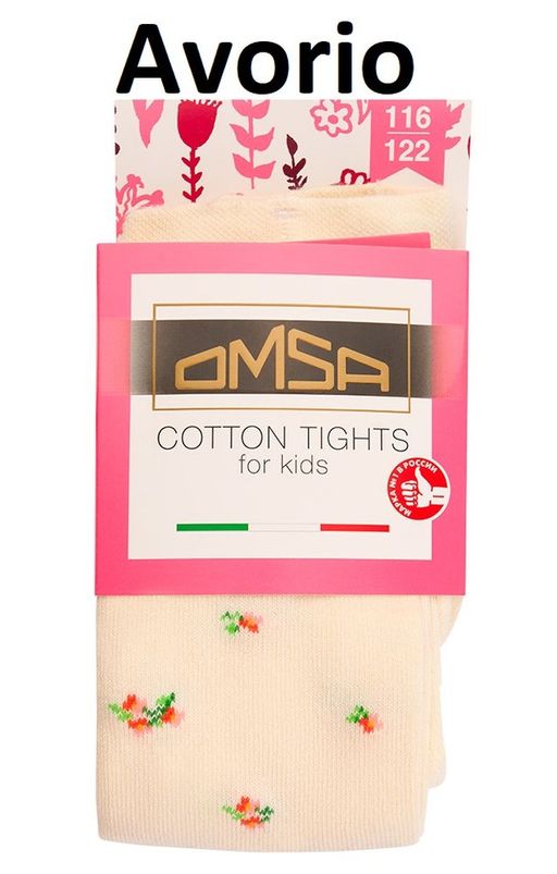OMSA kids Collant 12Р43-1 с рисунком (розочки) - bianco  фото 3