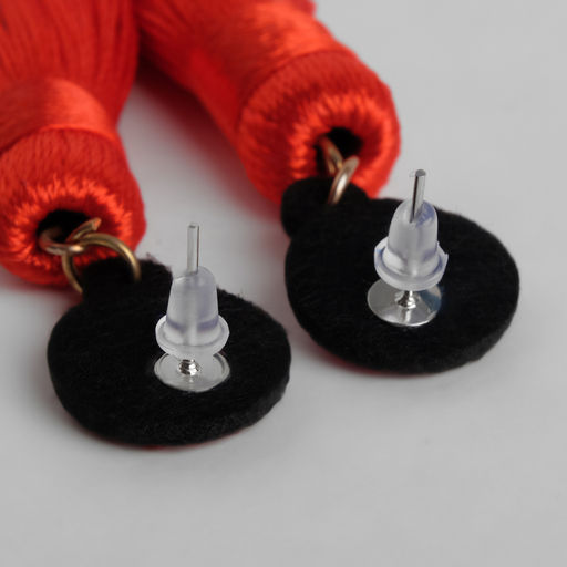 Серьги «Кисти» гармония, цвет красный, L кисти 8.5 см