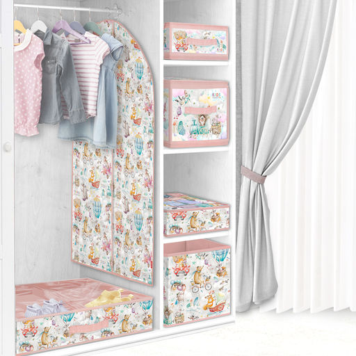 Короба стеллажные, без крышки, 28*28*28 см, набор 3 шт., розов., ПУТЕШАСТИКИ, шт - Valiant фото 5