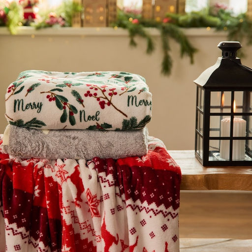 Плед «Этель. Новогодний олень», 150×200 см, корал-флис 220 г/м²