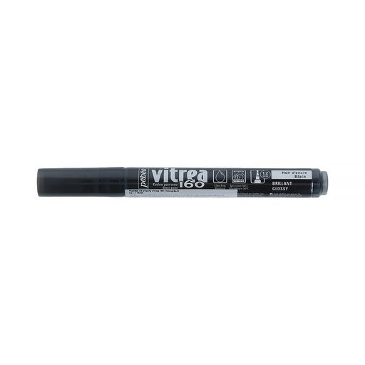 PEBEO Маркер по стеклу Vitrea 160 глянцевый 1.2 мм перо круглое 6 шт. 118088 черные чернила