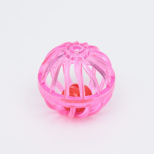 Цена за 50 шт. Шарик для кошек Завитушки, 4 см, фасовка в коробку по 50 шт, микс цветов - Пижон фото 2