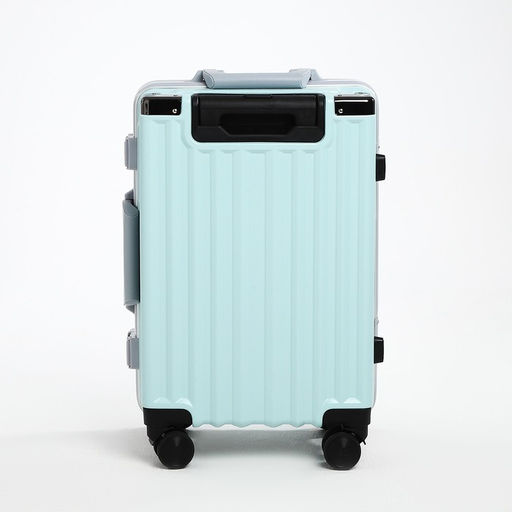 Чемодан малый 20, отдел на молнии, 2 кодовых замка, 4 колеса, крючок, цвет голубой - Simaland фото 4