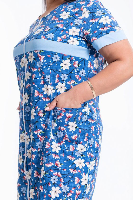 Халат М32273е синий - Елена фото 6
