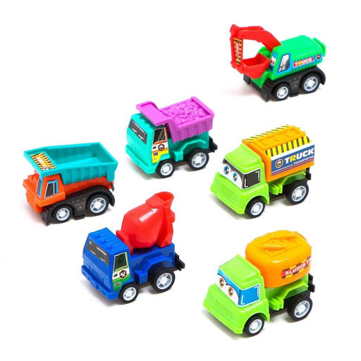 УЦЕНКА (в пакете) Набор инерционных машин «Стройка», 6 шт., МИКС