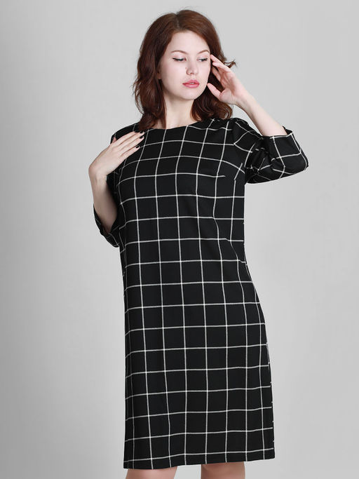Платье женское в клетку - Almond фото 2