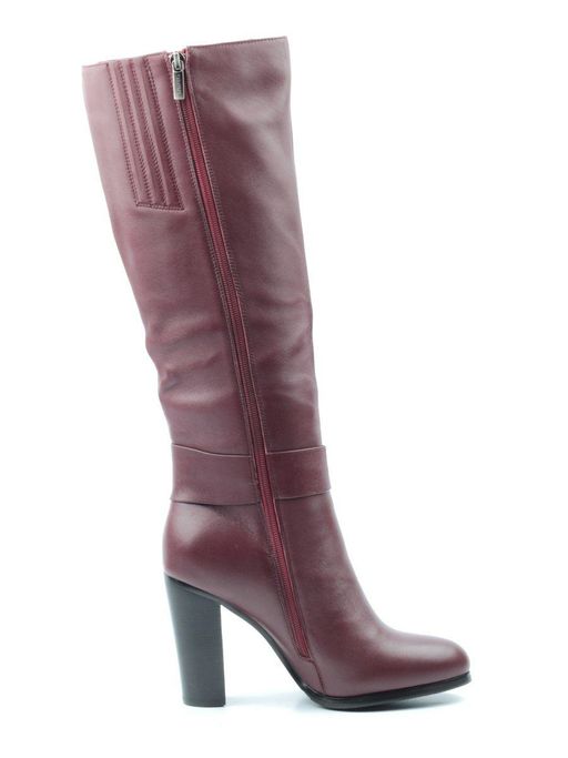 02-K48-A4 WINE RED Сапоги зимние женские (натуральная кожа, натуральный мех (еврозима)) - Фабричный китай фото 9