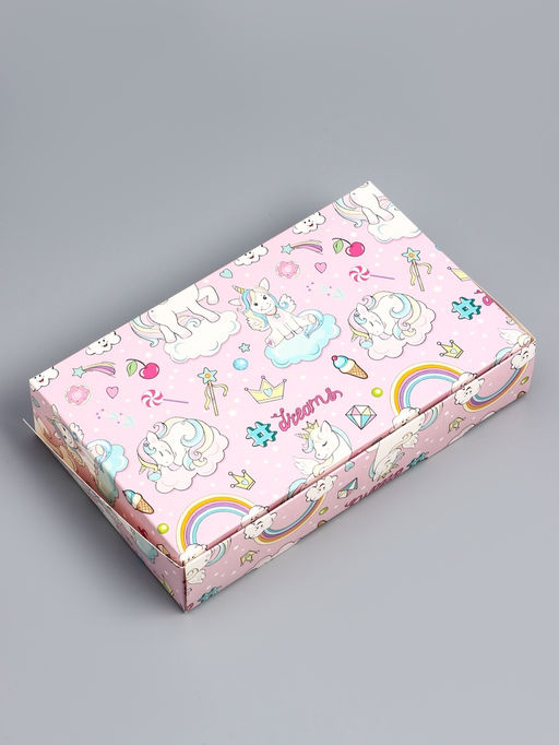 Цена за 20 шт. Коробка складная Единороги 20 х 12 х 4 см - UPAK LAND фото 2