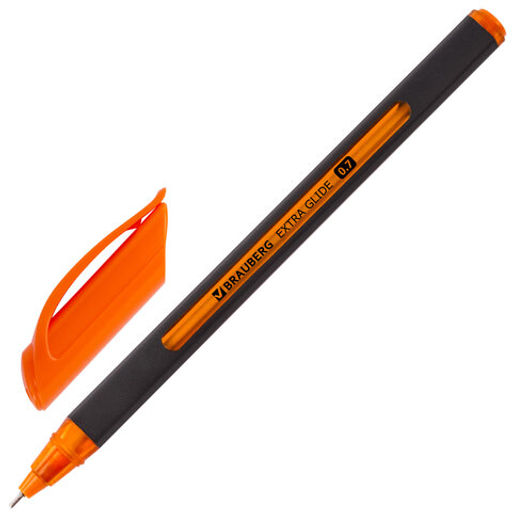Цена за 2шт. Ручка шариковая масляная BRAUBERG "Extra Glide Soft Color", СИНЯЯ, узел 0,7 мм, линия письма 0,35 мм