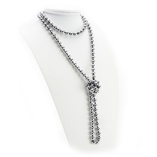 Бусы агат розовый, круглые 8мм, длинные 120см - Agat77 фото 5