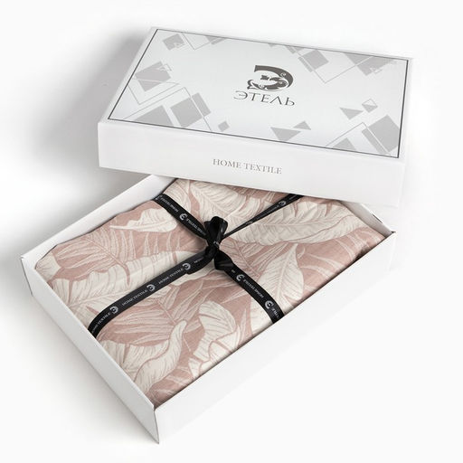 Покрывало хлопковое Этель Перья 200х2405 см, цвет бежевый, 100%хлопок, 300гр/м2  фото 6