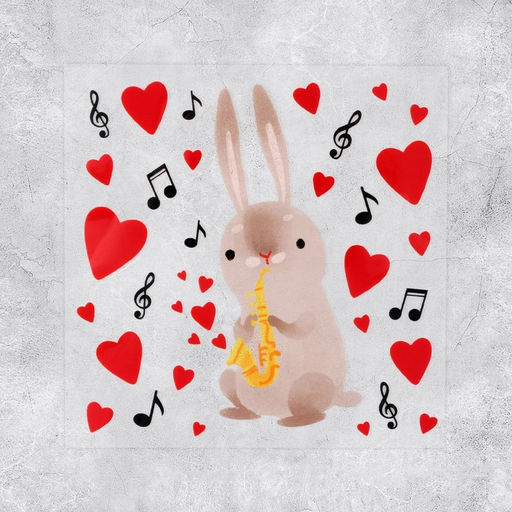 Термонаклейка для декорирования текстильных изделий «Зайчик», 14 х 14 см