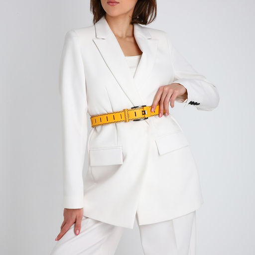 Ремень женский, ширина 3,5 см, люверсы, пряжка металл, винт, цвет жёлтый - Simaland фото 2