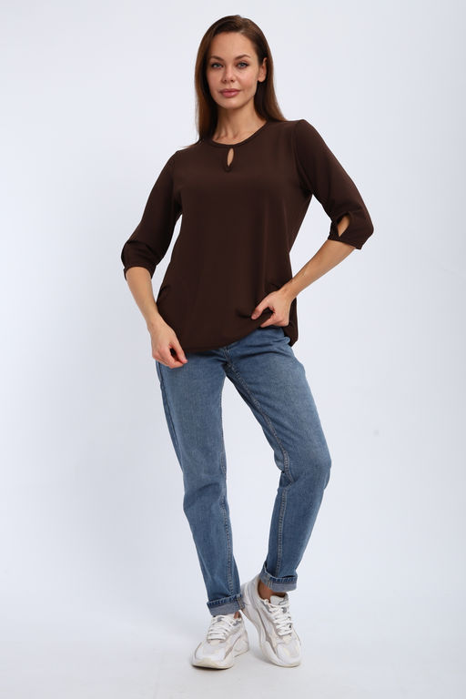Кофта женская из футера 2-н Анфиса шоколад