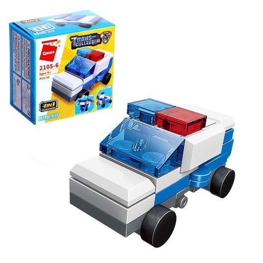 Цена за 2 шт. Конструктор блочный «Патрульный джип», 33 детали