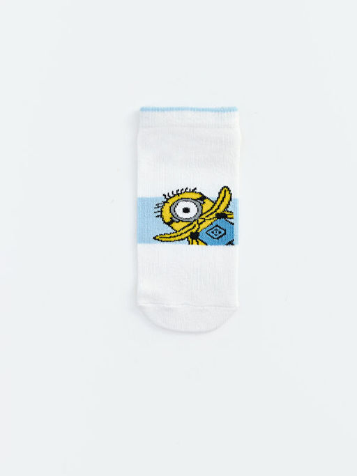 Minions Bask?l? K?z ?ocuk Patik ?orap