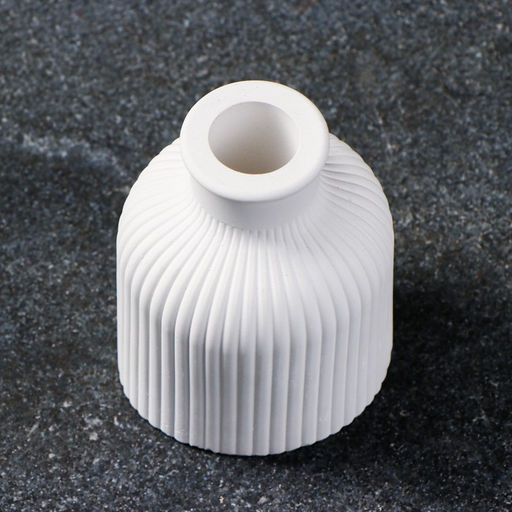 Ваза Кувшинчик в полоску, 9.5?7 см, гипс, белая - Хорошие сувениры фото 3