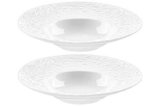 Набор 2 тарелок круглых глубоких 25*25*5,5 см 300 мл Веточки-цветочки - Elan gallery фото 6