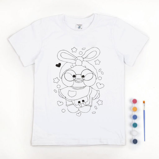 Набор для творчества Футболка-раскраска, «Уточка», размер 128 - 134 см