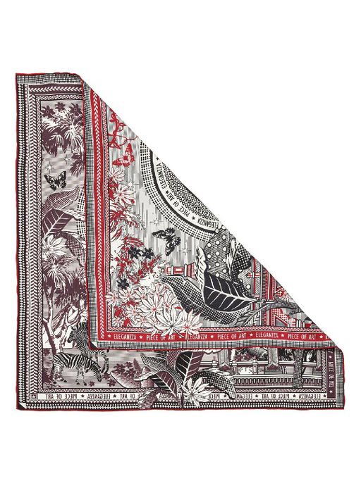 Платок жен. шелк 90х90 E04-8376-07 - Eleganzza фото 3